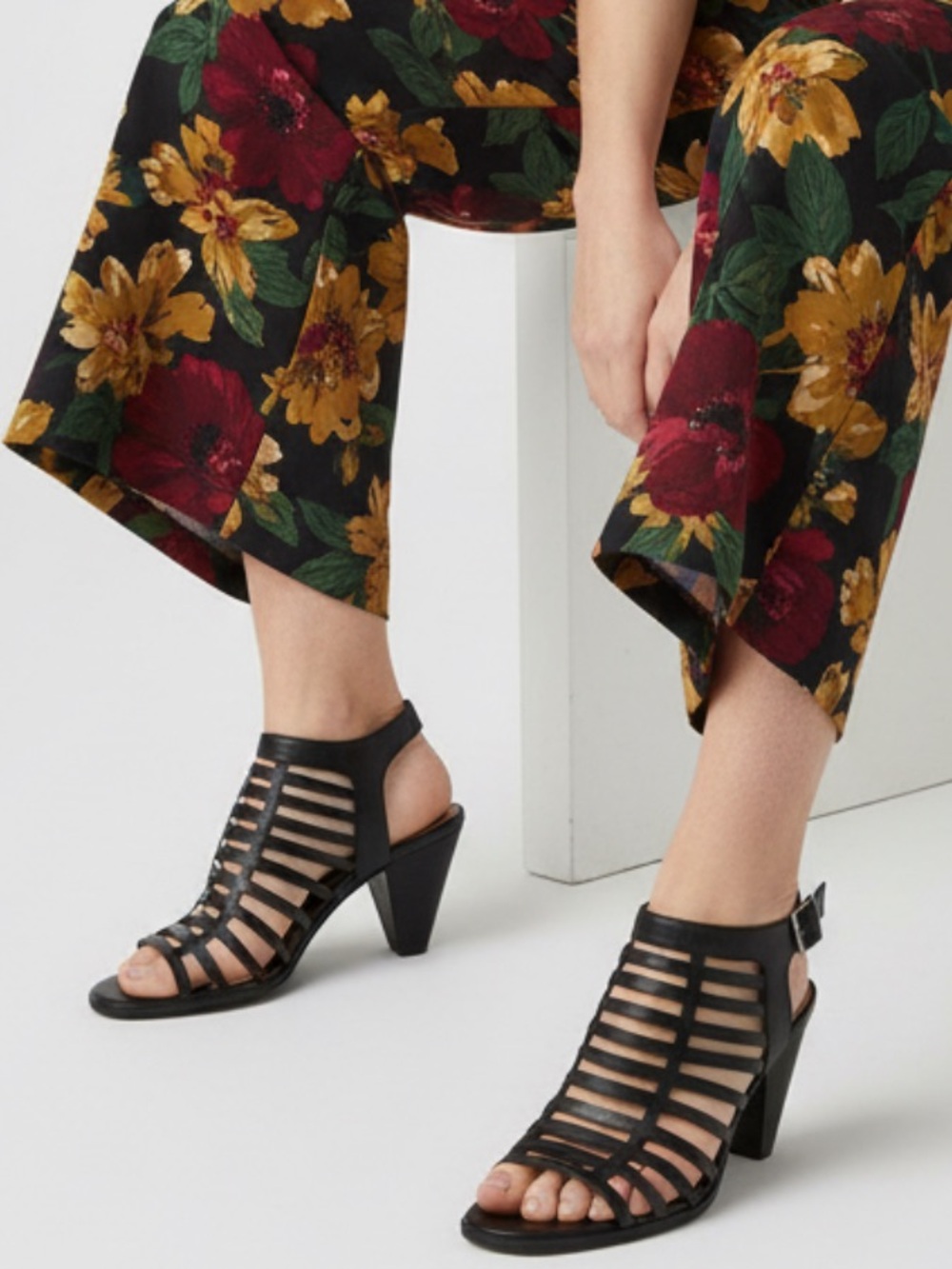 NWOT- STYLE & CO .Black Strappy Heels